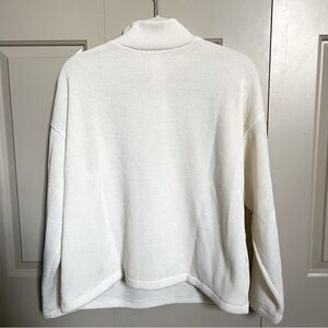 Madewell Mock Neck Button Back Top, Size M
